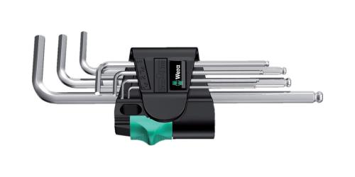 Wera 05022181001 950/7 Hex-Plus 1 L-key set, metric, chrome-plated, 7 pieces 