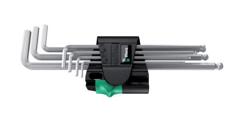 Wera 05022101001 950/7 Hex-Plus Magnet 1 Magnetic L-key set, metric, chrome-plated, 7 pieces 