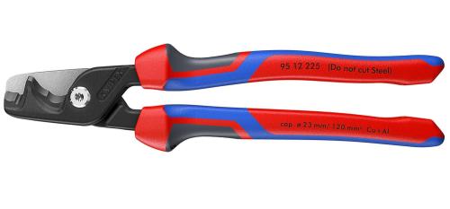 KNIPEX 95 12 225 StepCut® XL Kabelscheren mit Stufenschnitt mit Comfort-Griffen brüniert 225 mm 