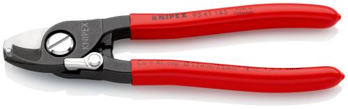 KNIPEX 95 41 165 Kabelschere mit Kunststoff überzogen brüniert 165 mm 