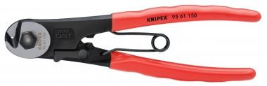 KNIPEX 95 61 150 Bowdenzugschneider mit Kunststoff überzogen schwarz atramentiert 150 mm 