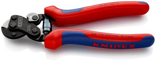 KNIPEX 95 62 160 TC Wire Rope Cutter for tyre cord with multi-component grips burnished 160 mm 