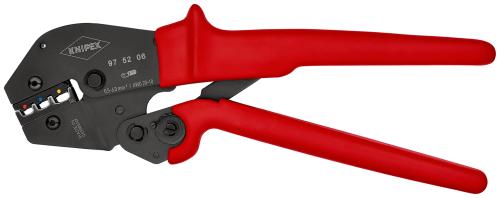 KNIPEX 97 52 06 SB Crimpzange auch für Zweihandbedienung mit rutschhemmenden Kunststoff-Hüllen brüniert 250 mm 