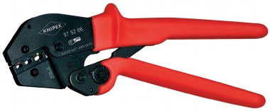 KNIPEX 97 52 06 Crimping Pliers also for two-hand operation with non-slip plastic grips burnished 250 mm 