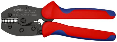 KNIPEX 97 52 30 SB PreciForce® Crimpzange mit Mehrkomponenten-Hüllen brüniert 220 mm 
