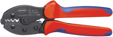 KNIPEX 97 52 33 PreciForce® Crimpzange mit Mehrkomponenten-Hüllen brüniert 220 mm 