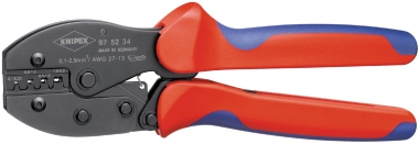 KNIPEX 97 52 34 PreciForce® Crimpzange mit Mehrkomponenten-Hüllen brüniert 220 mm 