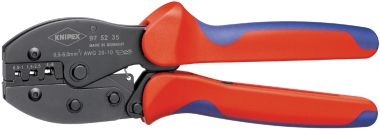 KNIPEX 97 52 35 PreciForce® Crimpzange mit Mehrkomponenten-Hüllen brüniert 220 mm 