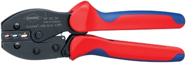 KNIPEX 97 52 36 PreciForce® Crimpzange mit Mehrkomponenten-Hüllen brüniert 220 mm 