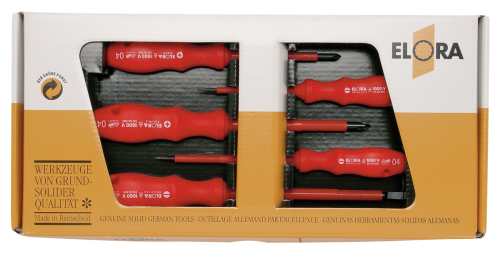 ELORA 979 S-5K VDE Screwdriver Set  , plain and cross slot, 5-pcs. 