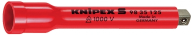 KNIPEX 98 35 125 Verlängerung mit Innen- / Außenvierkant 3/8" 125 mm 