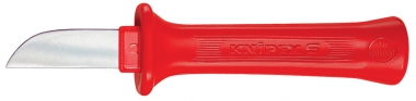 KNIPEX 98 52 Kabelmesser isolierender Mehrkomponenten-Griff, VDE-geprüft 190 mm 