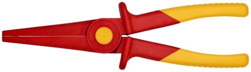KNIPEX 98 62 02 Flachrundzange aus Kunststoff isolierend mit Weichkunststoff-Zone für sicheren Halt Kunststoff 220 mm 