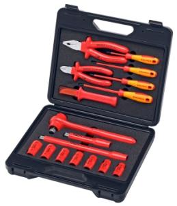 KNIPEX 98 99 11 Kompaktkoffer 17-teilig mit isolierten Werkzeugen für Arbeiten an elektrischen Anlagen 
