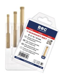BOHRCRAFT 27011330003  DKB3 Diamant-/Fliesenbohrer mit Kühlwachs in Multi-Pack, 3-teilig 