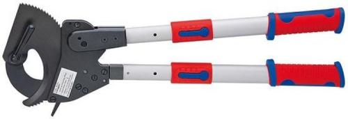 KNIPEX 95 32 100 Kabelschneider (Ratschenprinzip) mit Teleskopschenkeln mit Mehrkomponenten-Hüllen 680 mm 