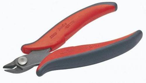 NWS 2203-128 Elektroniker Seitenschneider, 21°, verstärkte Präzisionsschneiden mit Haltefeder 