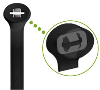 E-M-C Direct 23014 Cable tie with stainless steel tongue made of premium polyamide, black, 290 x 4,8 mm, 100 pieces 