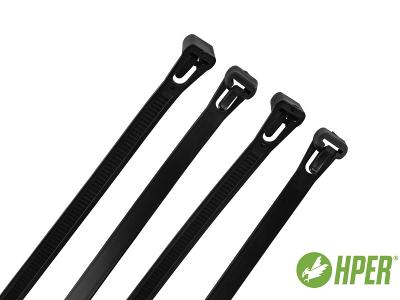 E-M-C Direct 25086-HPER Cable ties reusable HPER, nature, 360 x 7.5 mm, extra wide thumb grip, 100 pcs. 