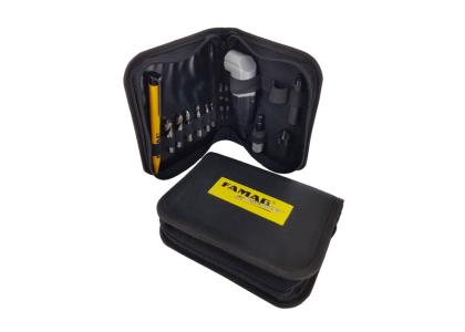 FAMAG 1598.612 Right-Angle-Driver 90fix, 90fix set 13 pcs, for woodworking, in pouch 