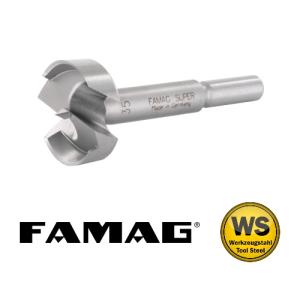 FAMAG 1630.510 Juego de 10 piezas en caja de madera Ø 10, 15, 18, 20, 22, 25, 26, 30, 35, 40 mm<br><br>SUPER-Broca Forstner clásica, Juego de 10 p. en caja de madera 