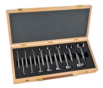 FAMAG 1630.515 Classic Forstner bit set in wooden box, 15 pieces 