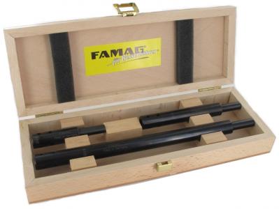 FAMAG 1639.583 Bohrer-Verlängerungs-Set im Holzkasten, Aufnahme Ø 8 mm, 3-tlg., GL 80, 125, 250 mm 