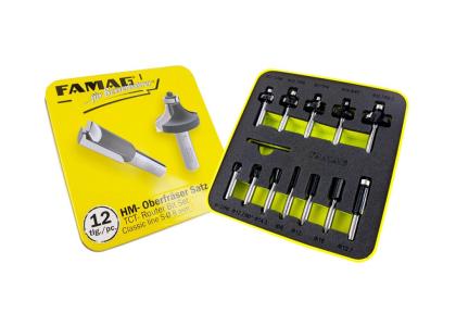 FAMAG 3381.812 Milling set Classic Line, in tin box, 12 pieces 
