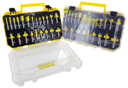 FAMAG 3382.822 HM-Fräsersatz Profi Line, in Kunststoffbox, Schaft-Ø 8 mm, 22-teilig 