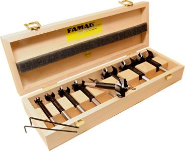 FAMAG 1624.570 Bormax® 2.0 Prima (Pilot Guided), Ø 7 pcs. Set in wooden case Ø 15, 20, 25, 30, 35, 40, 50 mm mm 