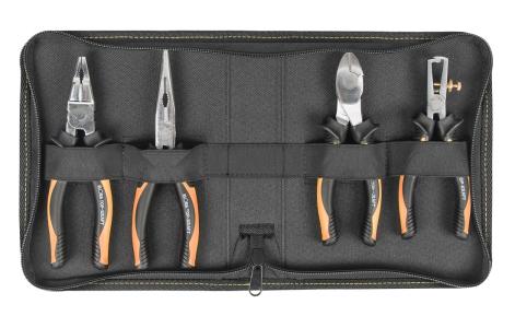 ELORA 403-S4 Plier Set in a black anniversary nylon bag with zip fastener, 4 pcs, 100 years ELORA 
