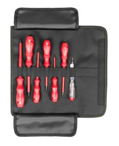 ELORA 900-S7 VDE Screwdriver Set in a black anniversary roll-up bag 