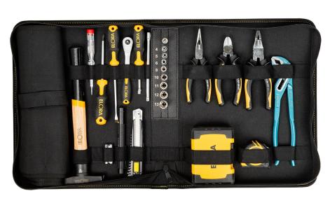 ELORA WS-24 Tool Assortment in a black anniversary nylon bag with zip fastener 