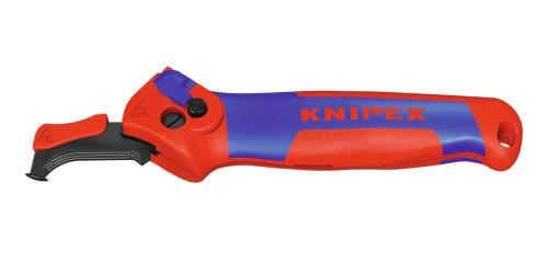 Stripping knife with guide shoe and ratchet function , KNIPEX 16 50 145 SB