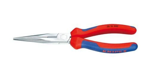KNIPEX 26 15 200 Alicate de montaje (alicate de boca cigüeña) con fundas multicomponentes cromado 200 mm 