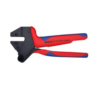 KNIPEX 97 43 200 Crimp System Pliers for exchangeable crimping dies with multi-component grips burnished 200 mm 