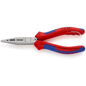 KNIPEX 13 05 160 Electricians' Pliers with multi-component grips chrome plated 160 mm 