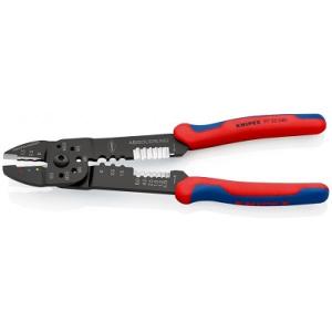 KNIPEX 97 32 240 Crimpzange mit Mehrkomponenten-Hüllen schwarz lackiert 240 mm 