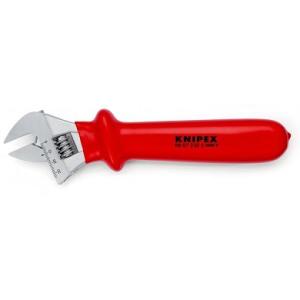 KNIPEX 98 07 250 Rollgabelschlüssel tauchisoliert verchromt, 260 mm 