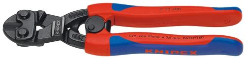 KNIPEX 71 32 200 CoBolt® Compact Bolt Cutters with slim multi-component grips black atramentized 200 mm 