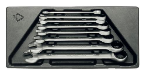 ELORA MS-10 Combination Spanner Set with Ring Ratchet, 8-pcs. 