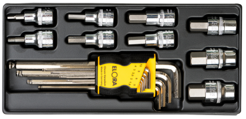 ELORA MS-13 Allen keys Socket Set 1/2", 18-pcs. 