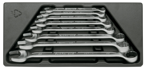 ELORA MS-2 Combination Spanner Set, cranked, 8-pcs 