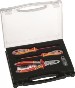 NWS 833-1 Werkzeugbox VDE, 5-teilig, Multi Cutter + Schraubendreher + E-Detector 