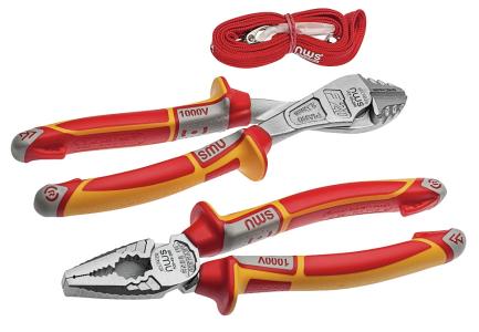 NWS 865-2 Kombinierter Werkzeugsatz VDE, 2-tlg., Kombizange + Seitenschneider 