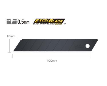 OLFA C00 0011 5101 Replacement blades LBB, ExcelBlack, ultra-sharp, 10 pieces 