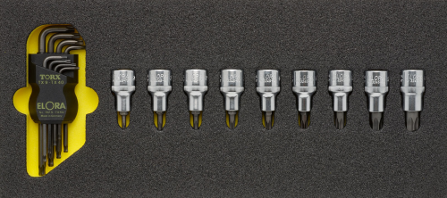 ELORA OMS-18 TORX®-Set, 17-pcs. 
