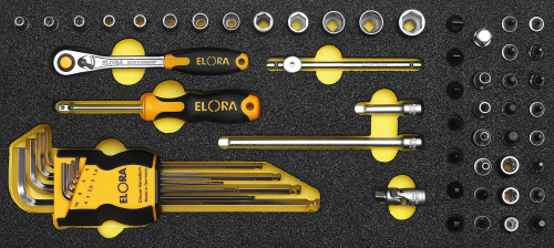 ELORA OMS-2 Socket Set 1/4", 58-pcs. 