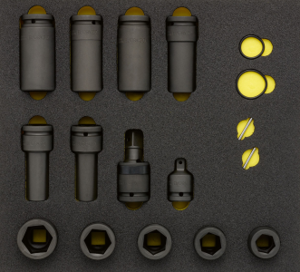 ELORA OMS-23 Impact-Socket Set 1/2", hexagon, 17-pcs. 
