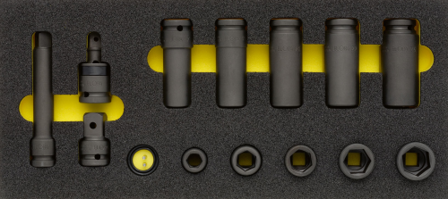 ELORA OMS-24 Impact-Socket Set 1/2", hexagon, 17-pcs. 